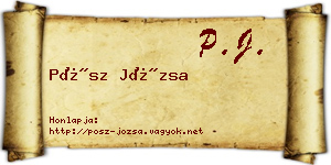 Pósz Józsa névjegykártya